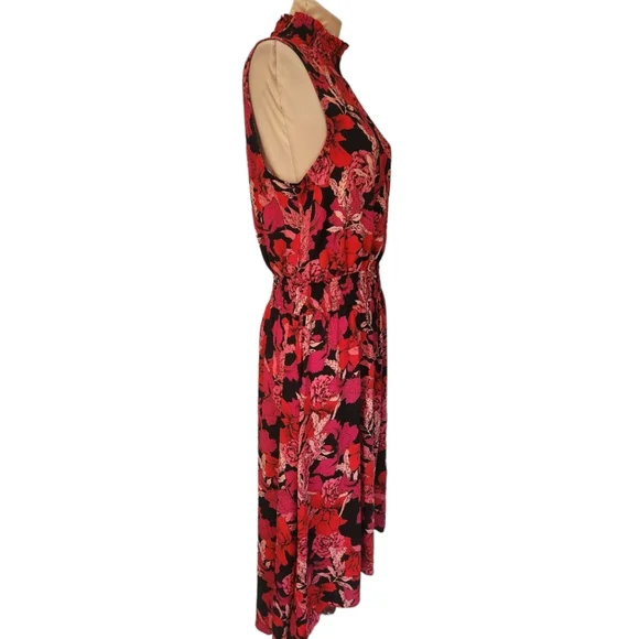 NANETTE LEPORE Floral Print High-Low  Midi Dress - Size 12 - Picture 7 of 14